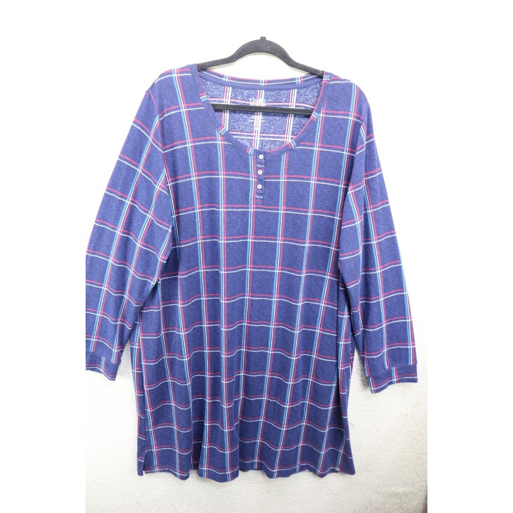 Croft & Barrow Long Sleeve Soft Fleece Pajama Gown-Size 2X-Soft & Cozy-Cozy Chic